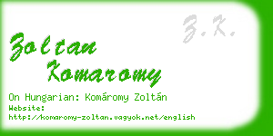 zoltan komaromy business card