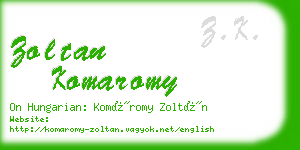 zoltan komaromy business card